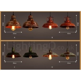 1 Light Rustic Lodge Retro Vintage Κρεμαστό Φωτιστικό Σοφίτα