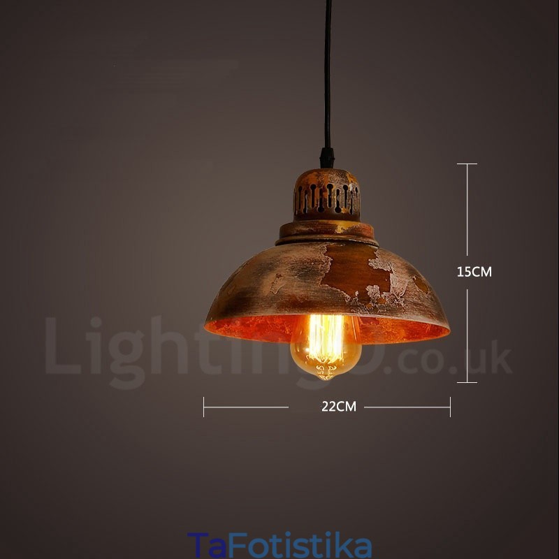 1 Light Rustic Lodge Retro Vintage Κρεμαστό Φωτιστικό Σοφίτα