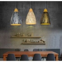 1 Light Cement Μοντέρνο Σύγχρονο Κρεμαστό Φωτιστικό Οροφής