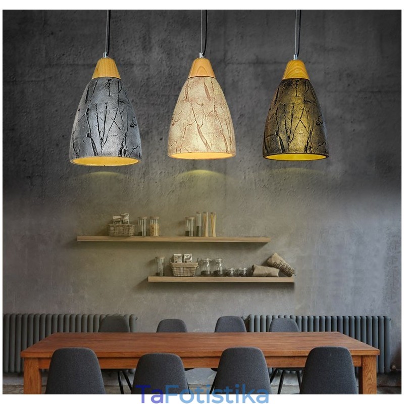 1 Light Cement Μοντέρνο Σύγχρονο Κρεμαστό Φωτιστικό Οροφής