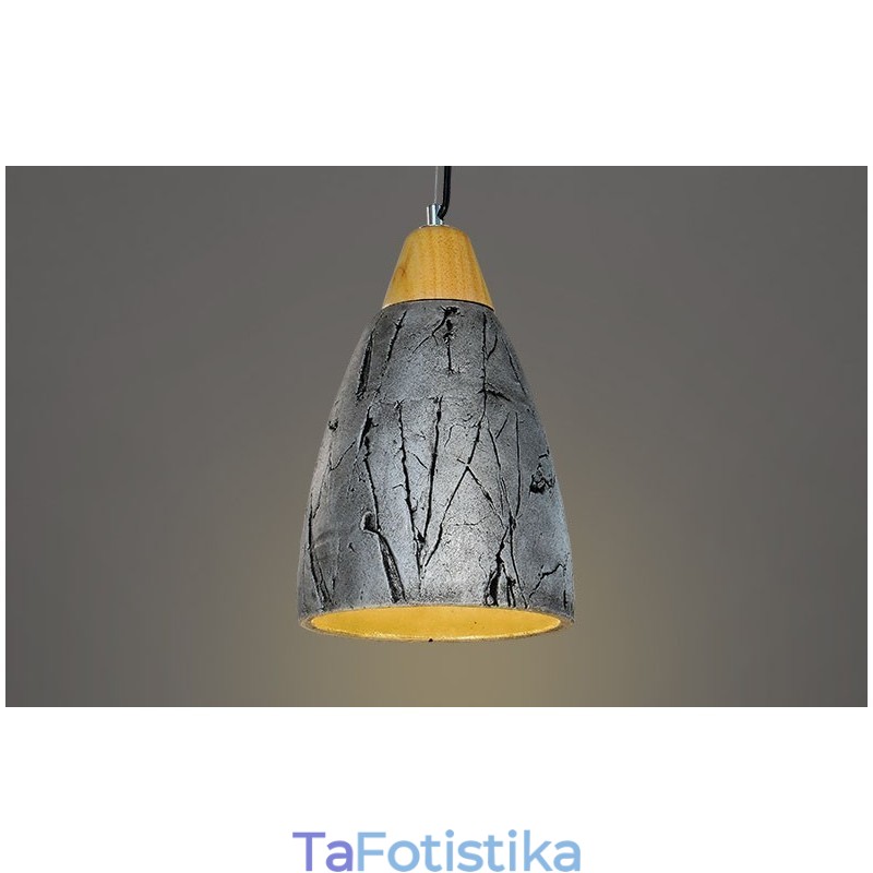 1 Light Cement Μοντέρνο Σύγχρονο Κρεμαστό Φωτιστικό Οροφής
