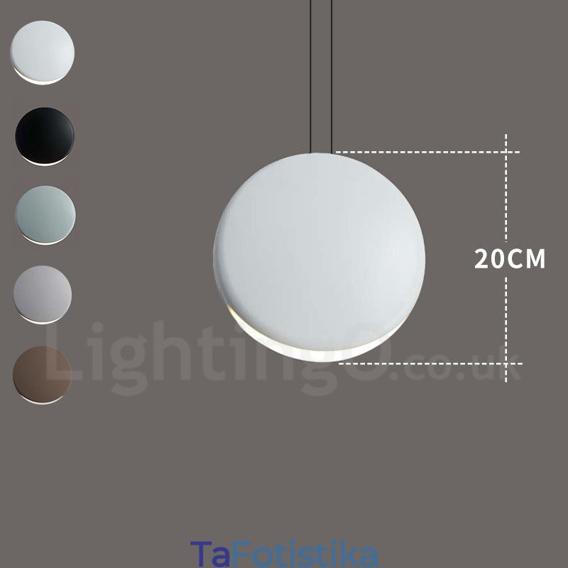 1 Light Cement Μοντέρνο Σύγχρονο Κρεμαστό Φωτιστικό Οροφής