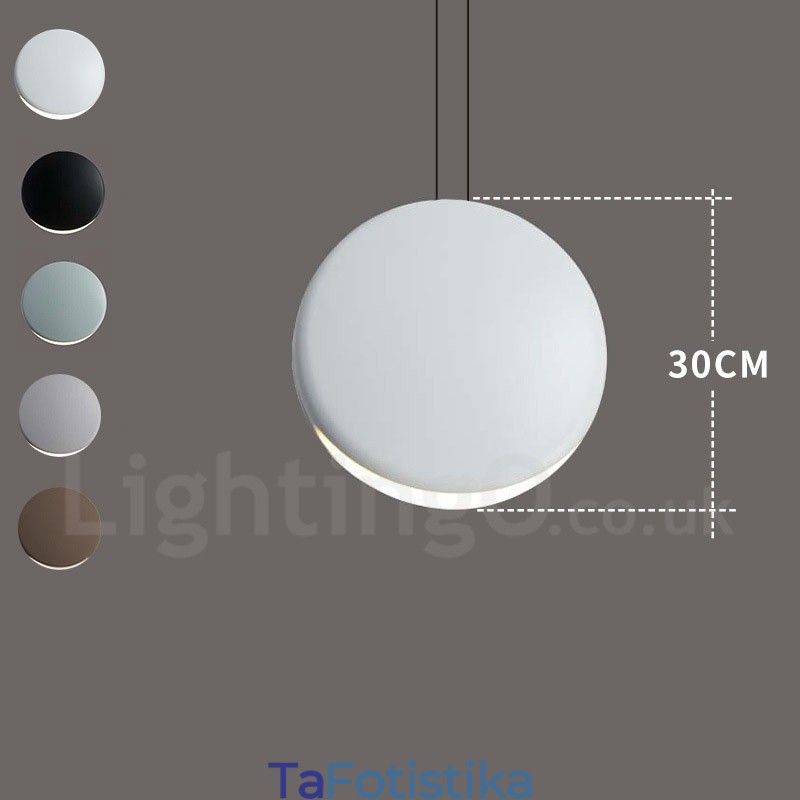 1 Light Cement Μοντέρνο Σύγχρονο Κρεμαστό Φωτιστικό Οροφής