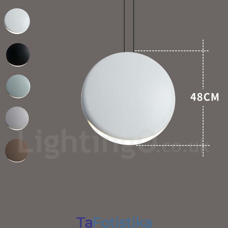 1 Light Cement Μοντέρνο Σύγχρονο Κρεμαστό Φωτιστικό Οροφής