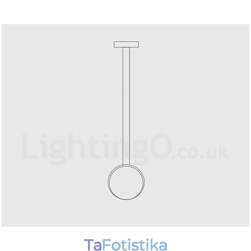 1 Light Cement Μοντέρνο Σύγχρονο Κρεμαστό Φωτιστικό Οροφής