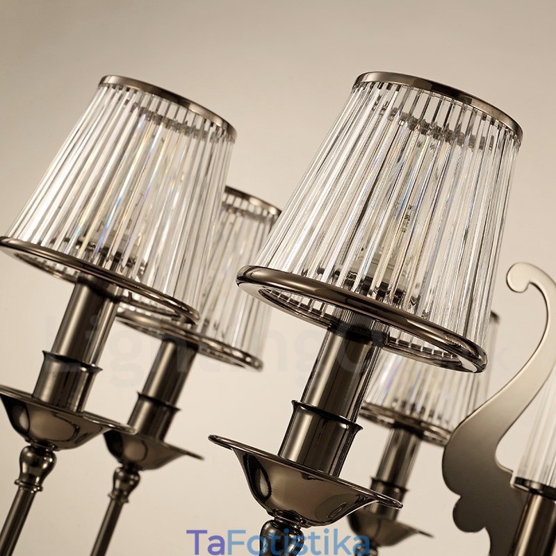 Μοντέρνος μοντέρνος πολυέλαιος 8 ελαφρού ατσάλι με ακρυλική απόχρωση