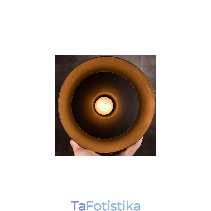 Chandelier Rustic Lodge Drum Μεταλλικό κρεμαστό φως