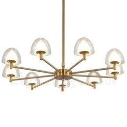 Μοντέρνος Σύγχρονος Πολυέλαιος 9 Light Metal με Ακρυλική Απόχρωση