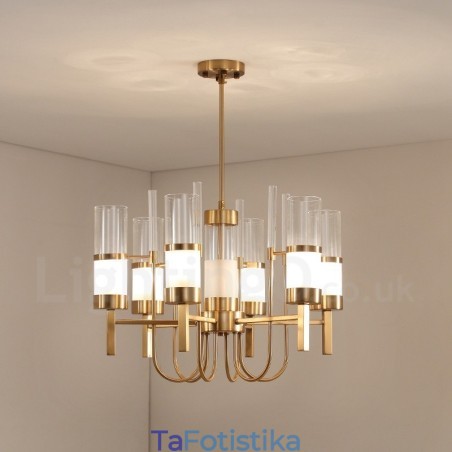 Rustic Lodge Modern Contemporary 6 Light Steel Πολυέλαιος με Γυάλινη Απόχρωση Rustic Lodge Modern Contemporary 6 Light Steel Πολυέλαιος με Γυάλινη Απόχρωση