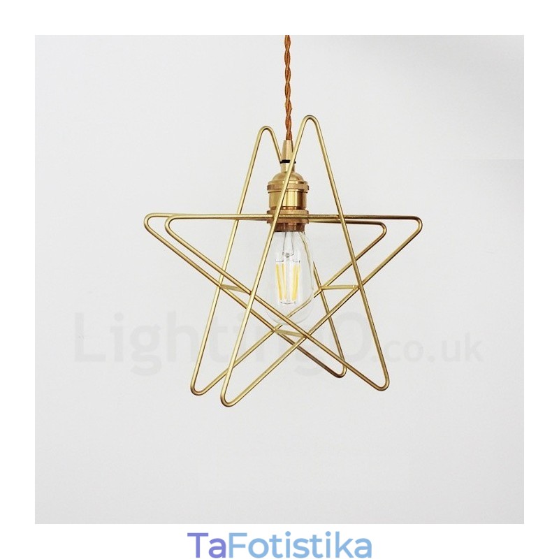 Μοντέρνο μοντέρνο 1 ελαφρύ ορειχάλκινο κρεμαστό φωτιστικό με σκιά