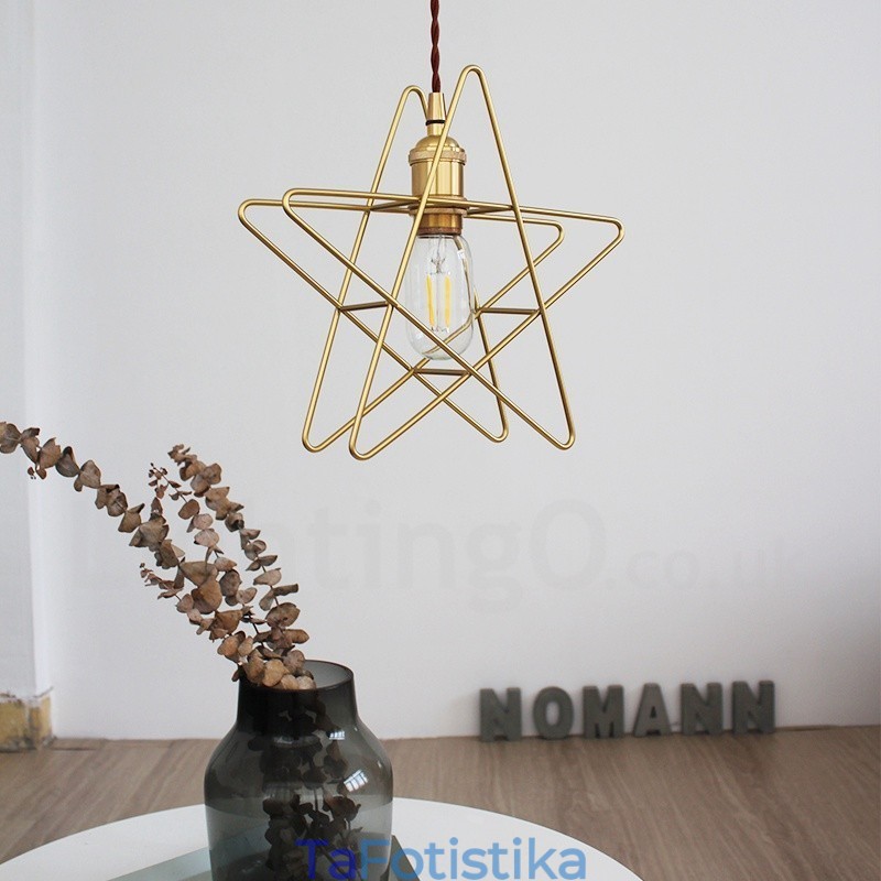 Μοντέρνο μοντέρνο 1 ελαφρύ ορειχάλκινο κρεμαστό φωτιστικό με σκιά