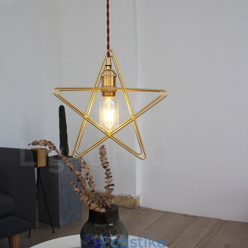 Μοντέρνο μοντέρνο 1 ελαφρύ ορειχάλκινο κρεμαστό φωτιστικό με σκιά