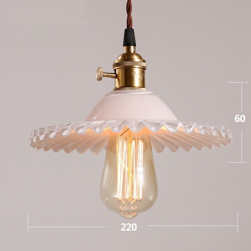 Κρεμαστό φωτιστικό Rustic Lodge Retro 1 Light Steel με γυάλινη απόχρωση