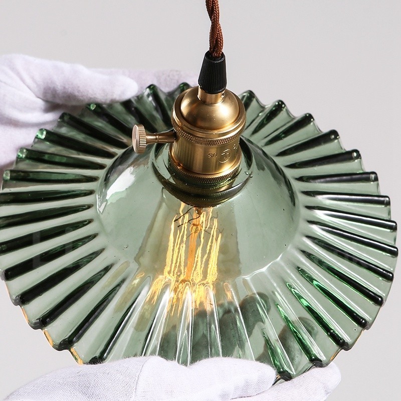 Κρεμαστό φωτιστικό Rustic Lodge Retro 1 Light Steel με γυάλινη απόχρωση