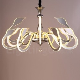 Dimmable Modern Contemporary Πολυέλαιος 12 Light Steel με Ακρυλική Απόχρωση