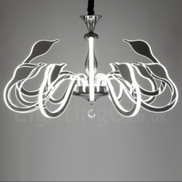 Dimmable Modern Contemporary Πολυέλαιος 12 Light Steel με Ακρυλική Απόχρωση