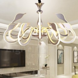 Dimmable Modern Contemporary Πολυέλαιος 12 Light Steel με Ακρυλική Απόχρωση