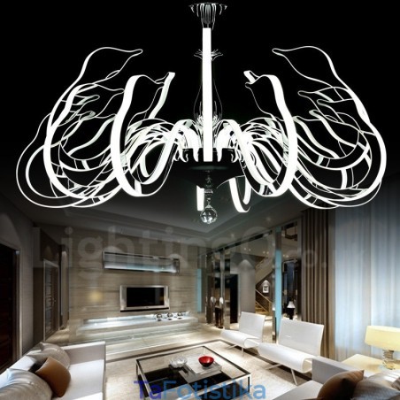 Dimmable Modern Contemporary Πολυέλαιος 15 Light Steel με Ακρυλική Απόχρωση Dimmable Modern Contemporary Πολυέλαιος 15 Light Steel με Ακρυλική Απόχρωση