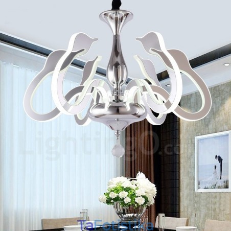 Dimmable Modern Contemporary 6 Light Steel Πολυέλαιος με Ακρυλική Απόχρωση Dimmable Modern Contemporary 6 Light Steel Πολυέλαιος με Ακρυλική Απόχρωση
