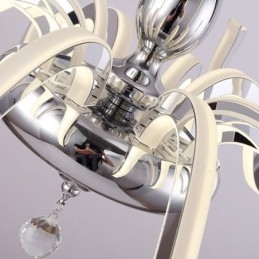 Dimmable Modern Contemporary 6 Light Steel Πολυέλαιος με Ακρυλική Απόχρωση