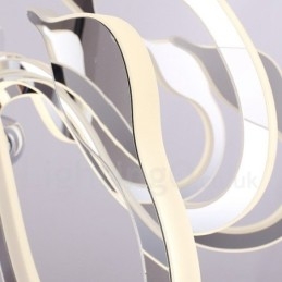 Dimmable Modern Contemporary 6 Light Steel Πολυέλαιος με Ακρυλική Απόχρωση