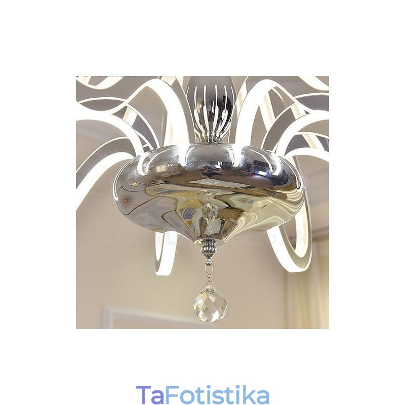 Dimmable Modern Contemporary 6 Light Steel Πολυέλαιος με Ακρυλική Απόχρωση