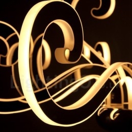 Dimmable Modern Contemporary Πολυέλαιος 12 Light Steel με Ακρυλική Απόχρωση