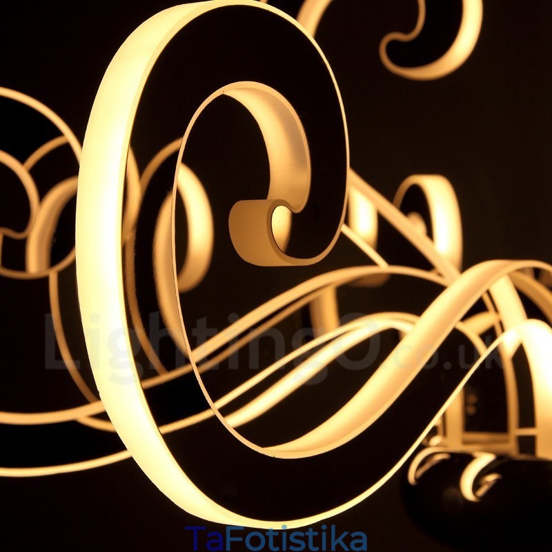 Dimmable Modern Contemporary Πολυέλαιος 12 Light Steel με Ακρυλική Απόχρωση