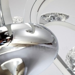 Dimmable Modern Contemporary 6 Light Steel Chandelier με σκιά από κράμα αλουμινίου