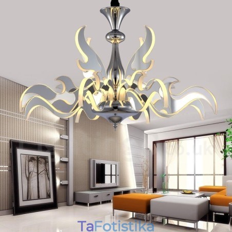 Dimmable Modern Contemporary Πολυέλαιος 12 Light Steel με Ακρυλική Απόχρωση Dimmable Modern Contemporary Πολυέλαιος 12 Light Steel με Ακρυλική Απόχρωση