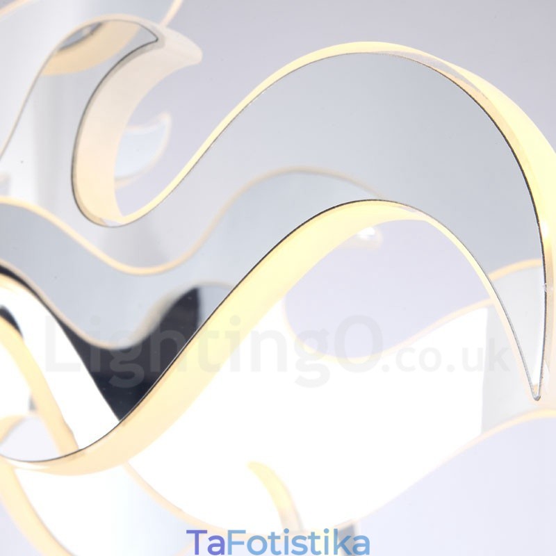 Dimmable Modern Contemporary Πολυέλαιος 12 Light Steel με Ακρυλική Απόχρωση