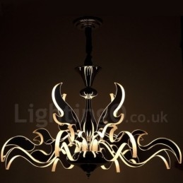 Dimmable Modern Contemporary Πολυέλαιος 12 Light Steel με Ακρυλική Απόχρωση