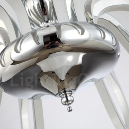 Dimmable Modern Contemporary Πολυέλαιος 12 Light Steel με Ακρυλική Απόχρωση