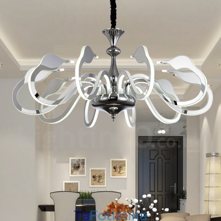 Dimmable Modern Contemporary Πολυέλαιος 10 Light Steel με Ακρυλική Απόχρωση Dimmable Modern Contemporary Πολυέλαιος 10 Light Steel με Ακρυλική Απόχρωση