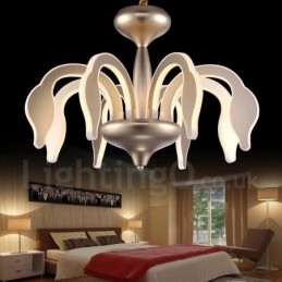 Dimmable Modern Contemporary 8 Light Steel Πολυέλαιος με Ακρυλική Απόχρωση
