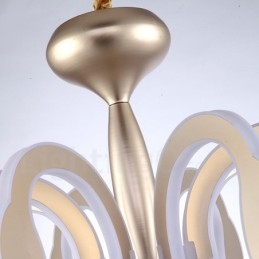 Dimmable Modern Contemporary 8 Light Steel Πολυέλαιος με Ακρυλική Απόχρωση