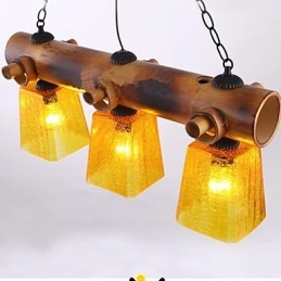 Πολυέλαιος European Mediterranean American Country Bamboo Chandelier