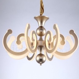 Dimmable Modern Contemporary 6 Light Steel Πολυέλαιος με Ακρυλική Απόχρωση