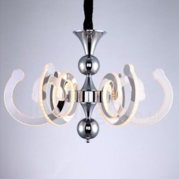 Dimmable Modern Contemporary 6 Light Steel Πολυέλαιος με Ακρυλική Απόχρωση