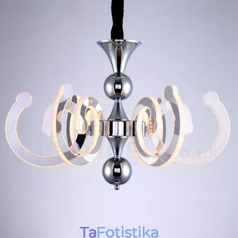 Dimmable Modern Contemporary 6 Light Steel Πολυέλαιος με Ακρυλική Απόχρωση