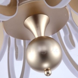 Dimmable Modern Contemporary 8 Light Steel Πολυέλαιος με Ακρυλική Απόχρωση