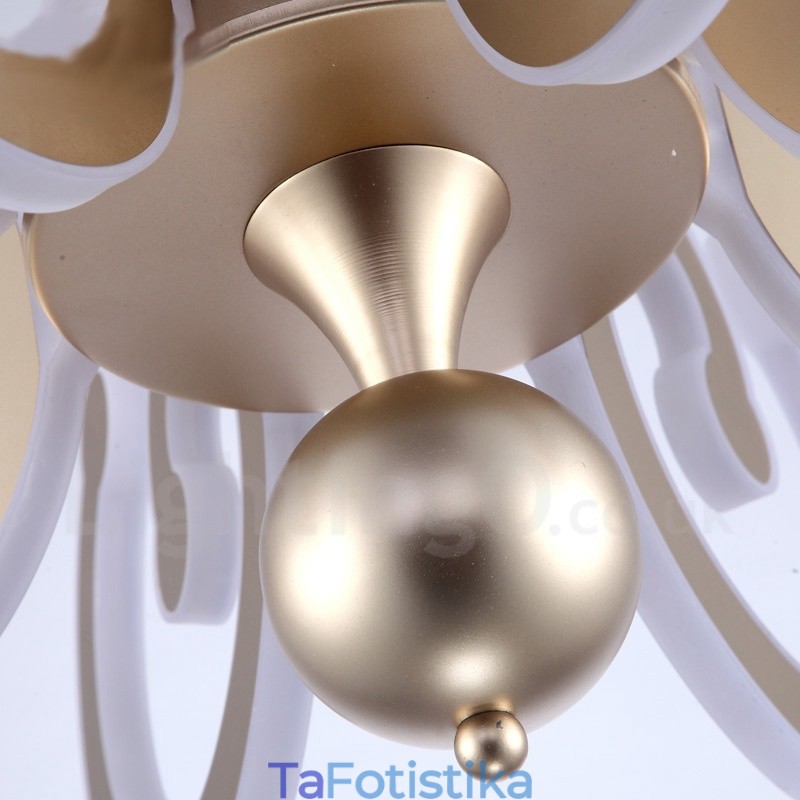 Dimmable Modern Contemporary 8 Light Steel Πολυέλαιος με Ακρυλική Απόχρωση