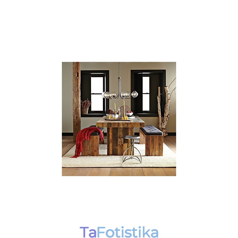 Παραδοσιακός πολυέλαιος με 6 φωτάκια και γυάλινη σκιά φούσκα