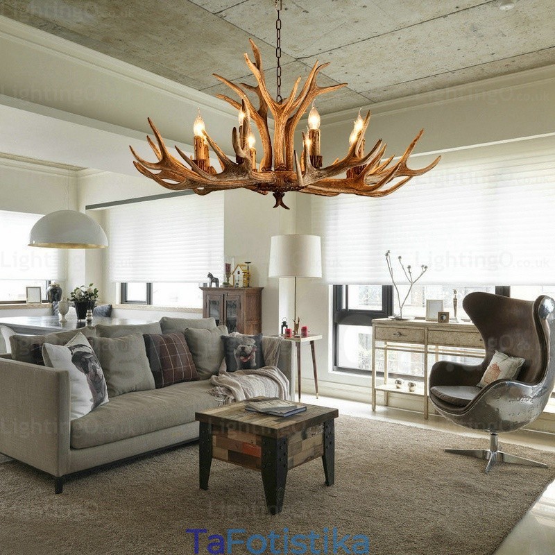 8 Light Country Rustic Nordic Modern Contemporary Πολυέλαιος