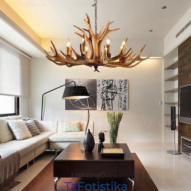 8 Light Country Rustic Nordic Modern Contemporary Πολυέλαιος
