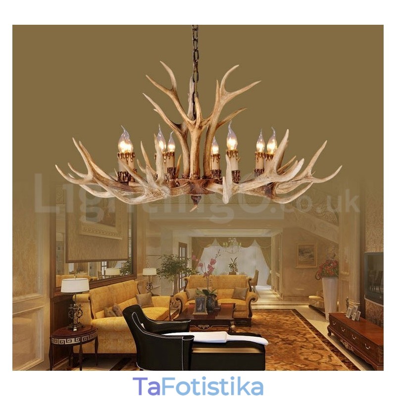 8 Light Country Rustic Nordic Modern Contemporary Πολυέλαιος