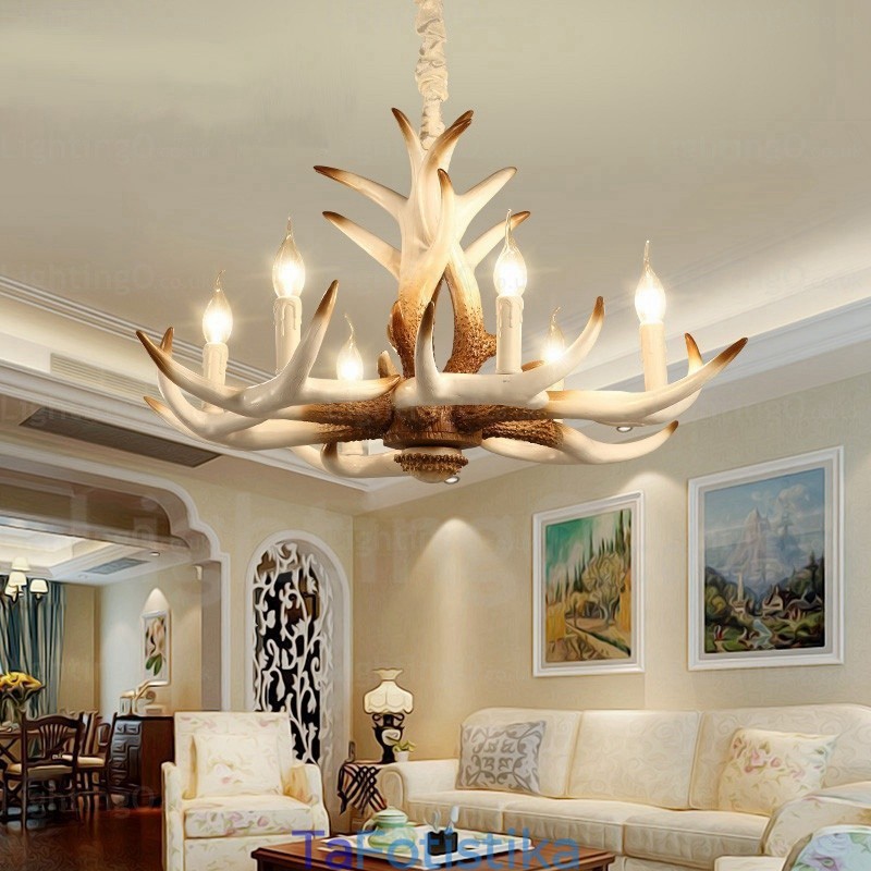 6 Light Vintage ρετρό πολυέλαιος