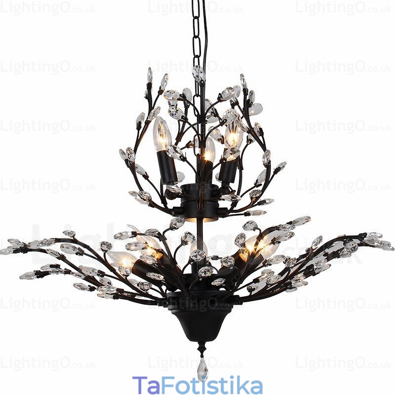 8 Light Country Rustic Πολυέλαιος
