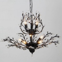 8 Light Country Rustic Πολυέλαιος