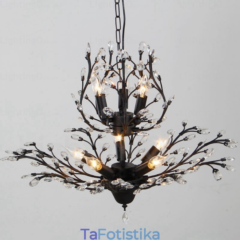 8 Light Country Rustic Πολυέλαιος